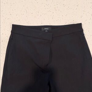 Theory Women's Black Flat Front Pants